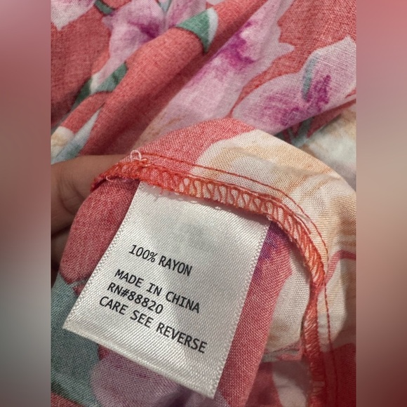 Women's Cynthia Rowley Pink Floral Mini Dress NO TAG indicating SIZE - Picture 8 of 12